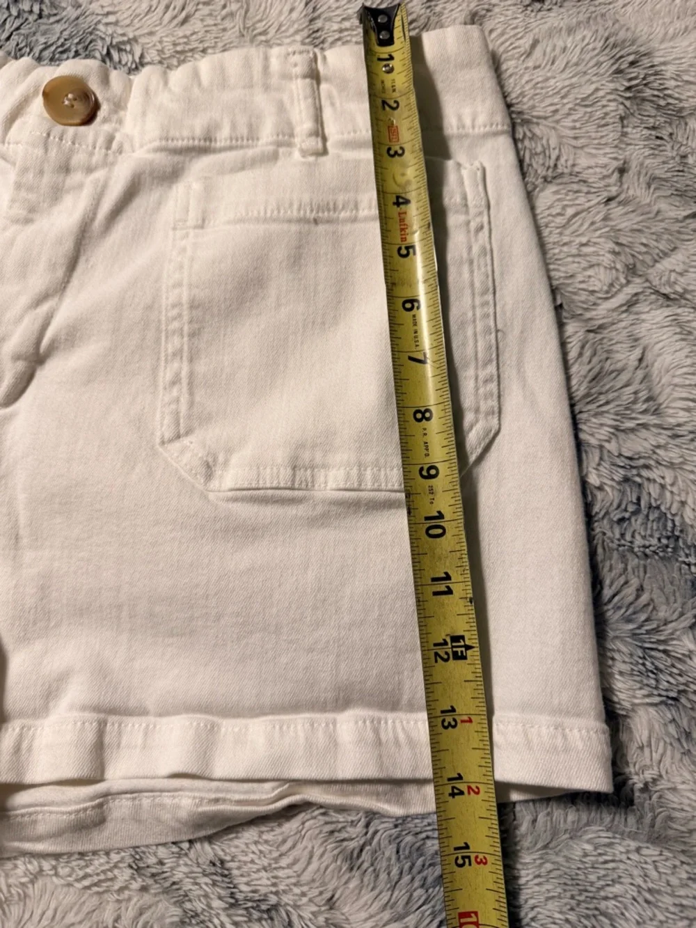 Anthropologie White High-Rise Jean Shorts - Picture 8 of 9